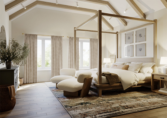 Chenille (Blackout) Pencil Pleat, Cream - Ready Made Curtains - Image 8